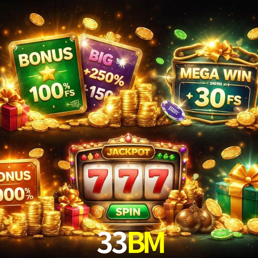 Tipos de bonos 33BM incluyendo recompensas de bienvenida y promociones continuas